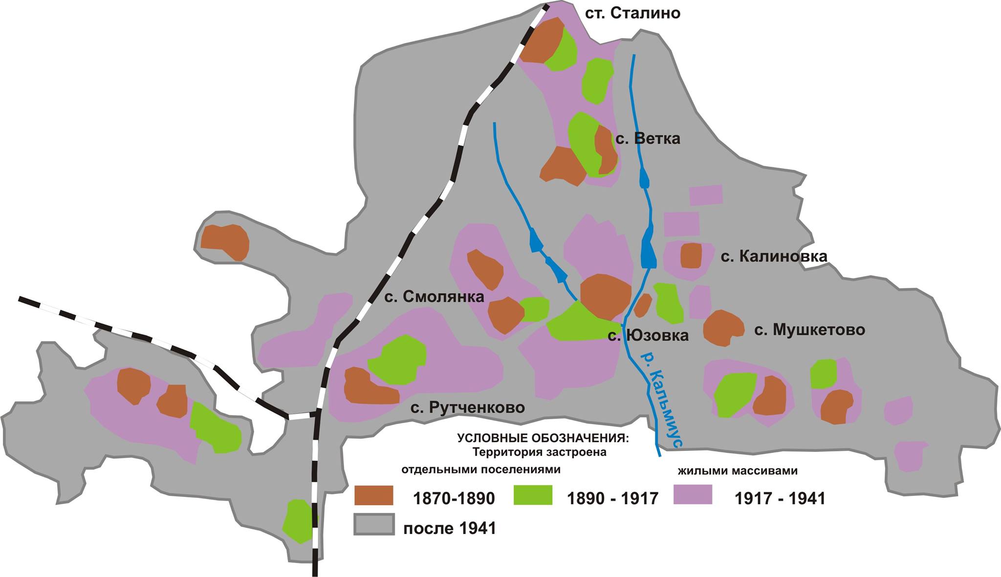 Карта юзовки и окрестностей 1911 года