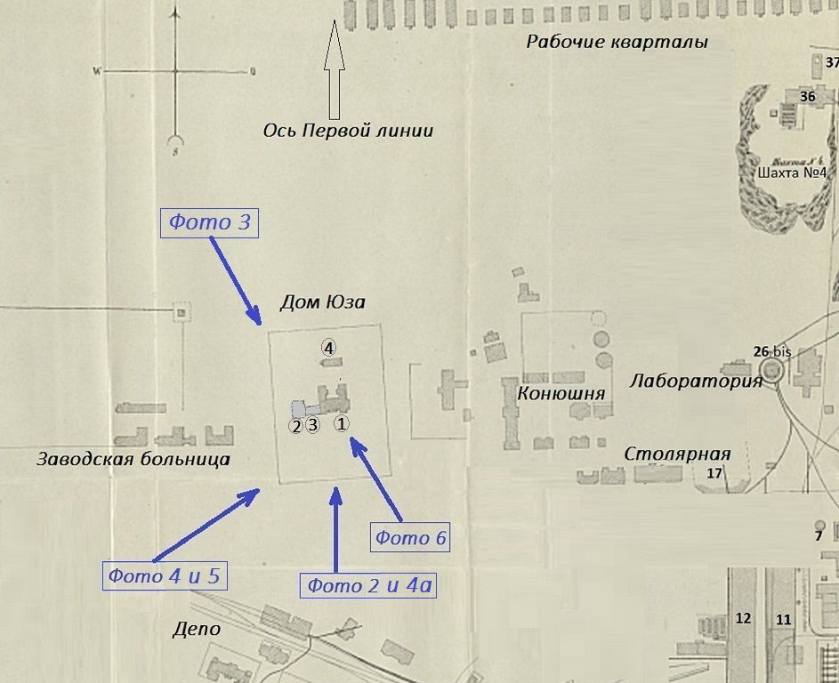 Карта юзовки и окрестностей 1911 года